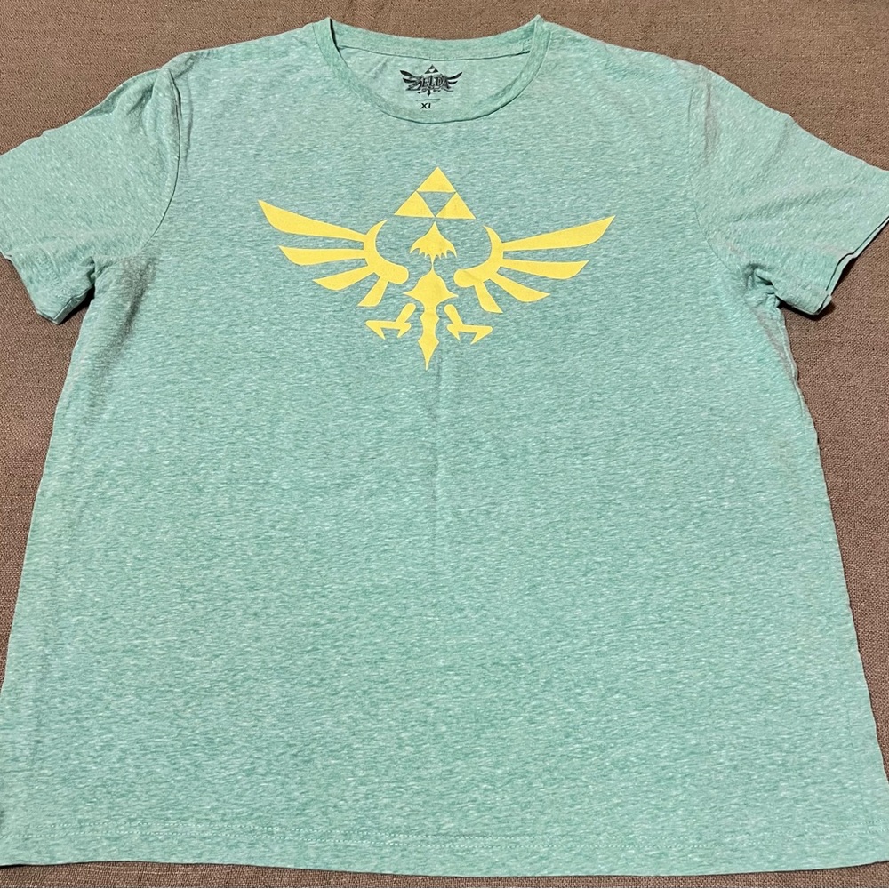 Legend of Zelda Triforce Skyward Sword T-Shirt Light Green Men Size X-large!